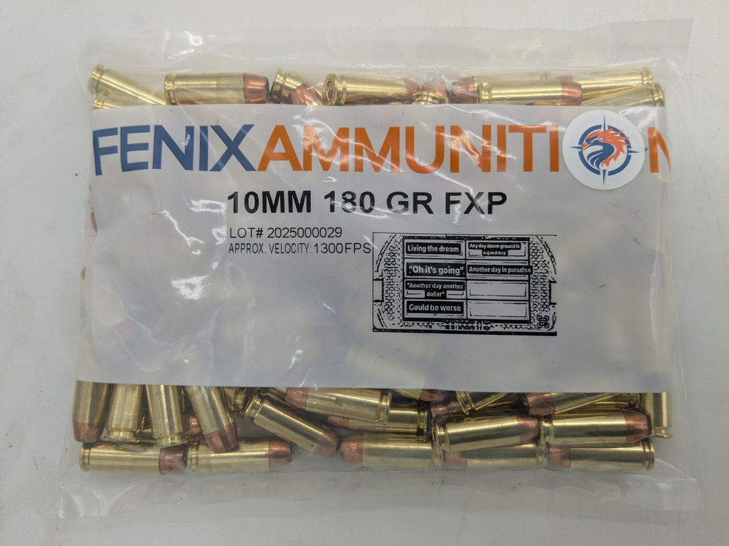 10mm 180gr FXP (Hollowpoint) (100 ct.)